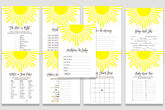 Download Sun Baby Shower Games - Premium Bundle