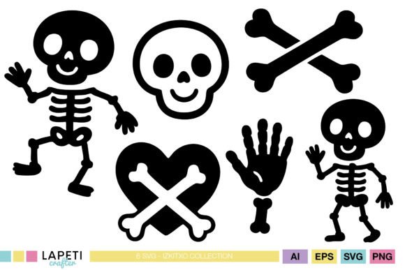 Download Cute Skeleton SVG Set for Halloween - Halloween Collection