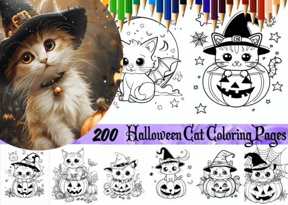 Download Halloween Cat Coloring Book for Kids - Halloween Collection