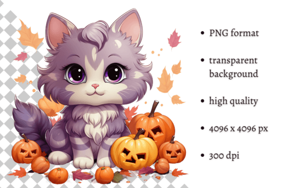 Download Pastel Pink Halloween Cat PNG Clipart - Pastel Collection