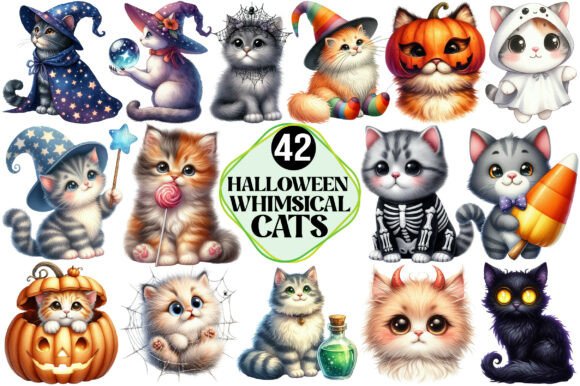 Download Whimsical Halloween Cat Clipart - Halloween Collection