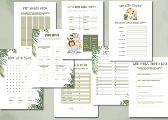 Download Safari Baby Shower Printable Game Cards - Premium Resources