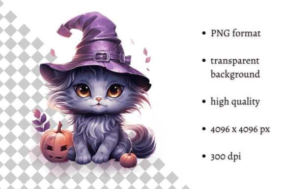 Download Pastel Pink Halloween Cat PNG Clipart - Pastel Collection