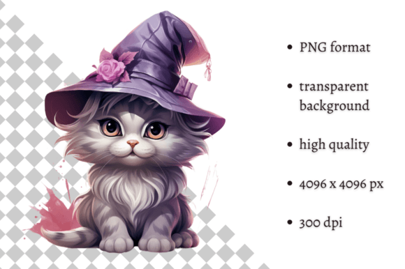 Download Pastel Pink Halloween Cat PNG Clipart - Pastel Collection