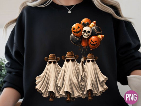 Download Halloween Cowboy Ghosts Balloon PNG - Halloween Collection